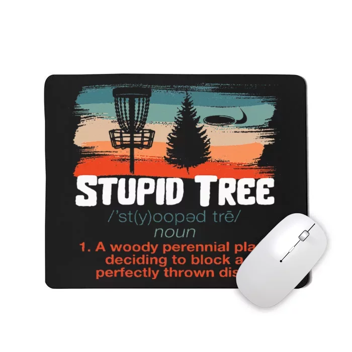 Disc Golf Frisbee Player Disc Golfer Funny Definition Retro Mousepad