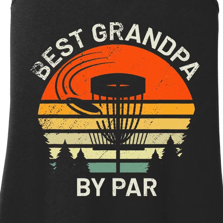 Disc Golf Grandpa Best Grandfather By Par Frisbee Golfer Ladies Essential Tank