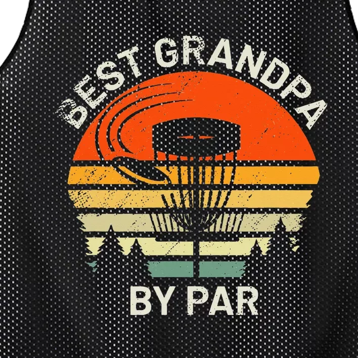 Disc Golf Grandpa Best Grandfather By Par Frisbee Golfer Mesh Reversible Basketball Jersey Tank