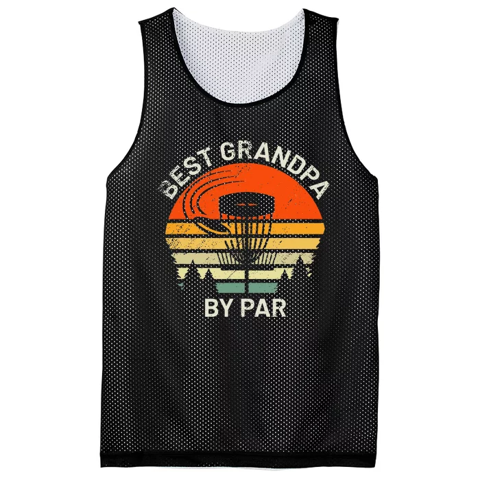 Disc Golf Grandpa Best Grandfather By Par Frisbee Golfer Mesh Reversible Basketball Jersey Tank