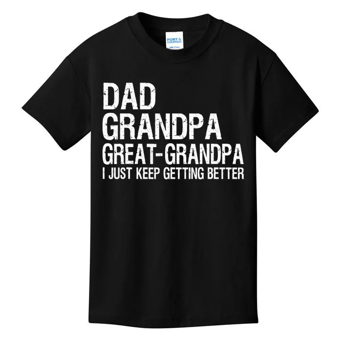 Dad Grandpa Great Grandpa Funny Fathers Day Grandpa Gift Kids T-Shirt