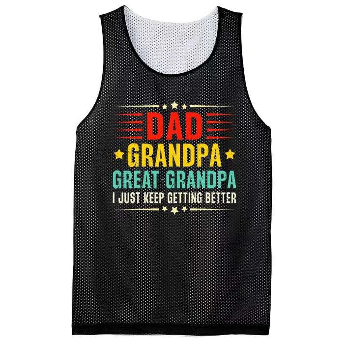 Dad Grandpa Great Grandpa Cool Mesh Reversible Basketball Jersey Tank