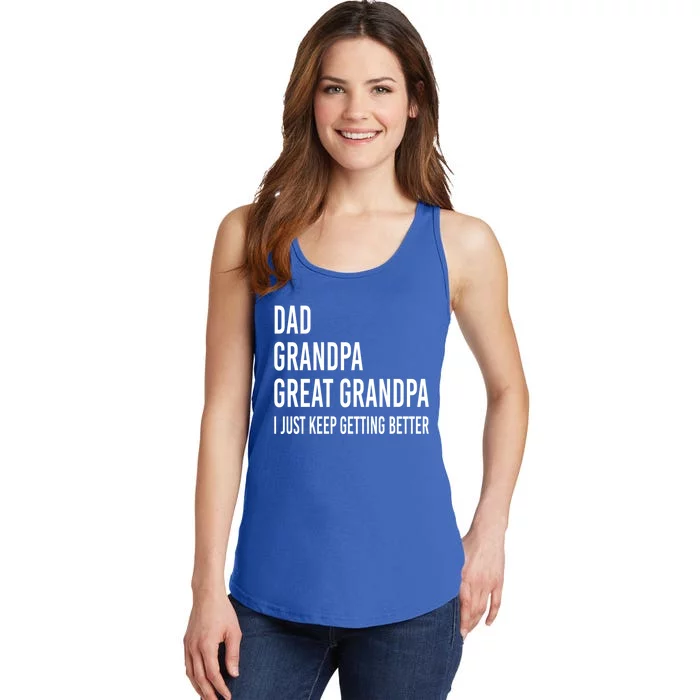 Dad Grandpa Great Grandpa Fathers Day Gift From Grand Gift Ladies Essential Tank