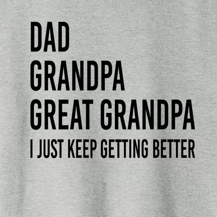 Dad Grandpa Great Grandpa Fathers Day Gift From Grand Gift Women's Crop Top Tee