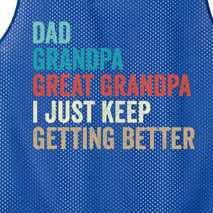 Dad Grandpa Great Grandpa Fathers Day Gift From Grand Funny Gift Mesh Reversible Basketball Jersey Tank