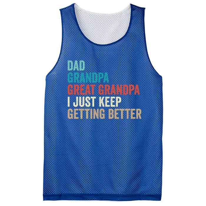 Dad Grandpa Great Grandpa Fathers Day Gift From Grand Funny Gift Mesh Reversible Basketball Jersey Tank