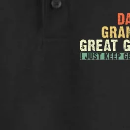 Dad Grandpa Great Grandpa Funny fathers day Great Grandpa Dry Zone Grid Performance Polo