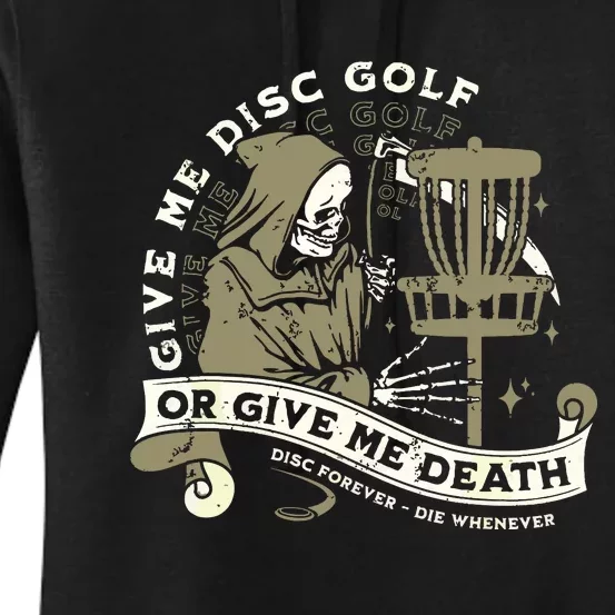 Disc Golf Give Me Disc Golf Funny Sarcastic Halloween Women's Pullover Hoodie