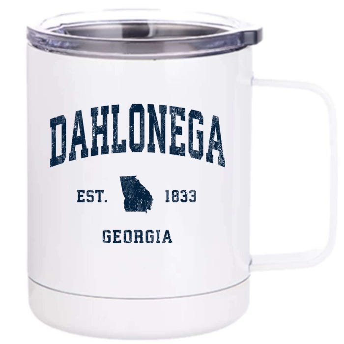 Dahlonega Georgia Ga Vintage Athletic Front & Back 12oz Stainless Steel Tumbler Cup