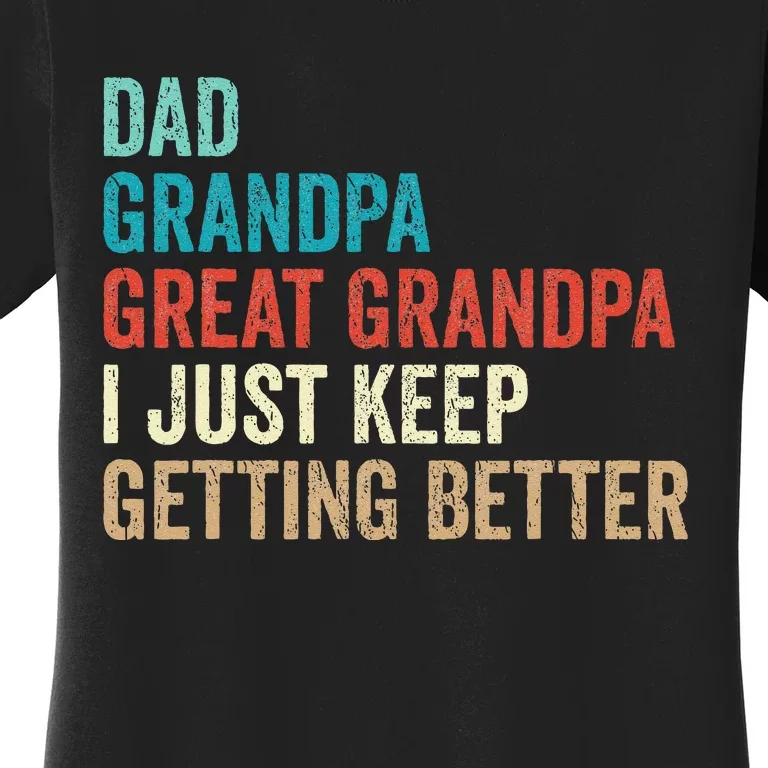 Dad Grandpa Great Grandpa Fathers Day Gift from Grand Women's T-Shirt