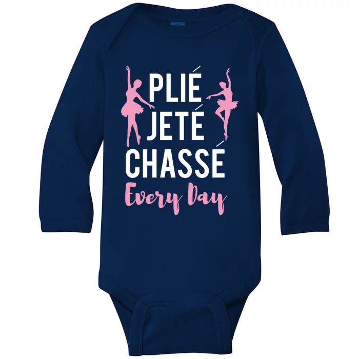 Dance Great Gift Dancing Heart Love Ballet Plie Chasse Baby Long Sleeve Bodysuit