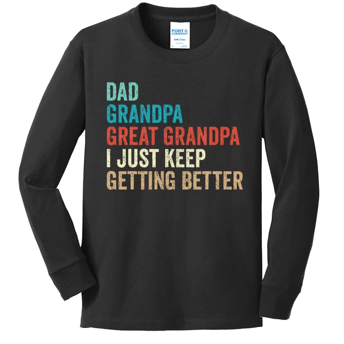 Dad Grandpa Great Grandpa Fathers Day Gift from Grand Kids Long Sleeve Shirt