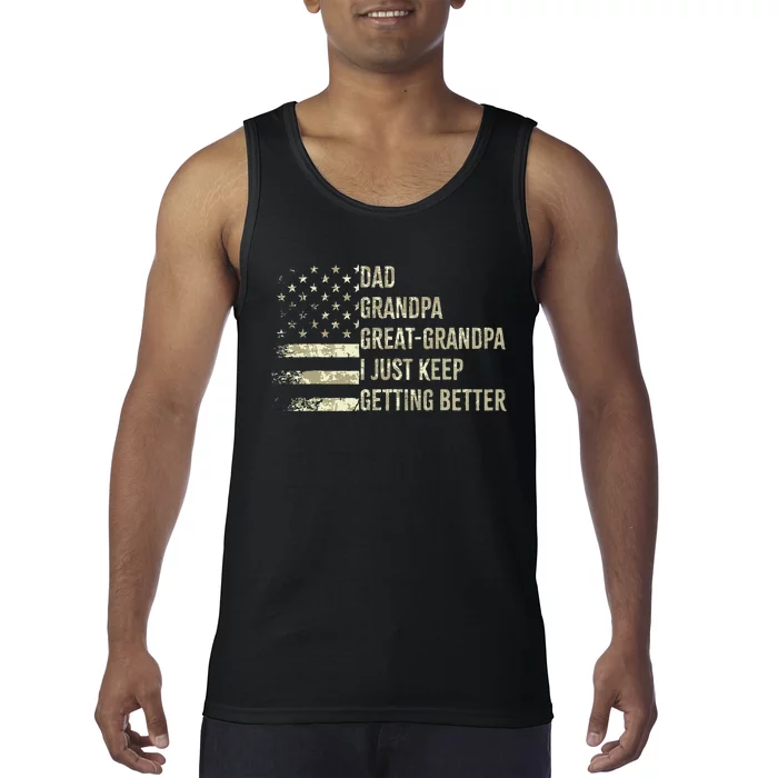 Dad Grandpa Great Grandpa Fathers Day Last Minute Tank Top