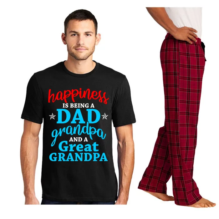 Dad Grandpa Great Grandpa Happiness Is Being A Dad Cute Gift Pajama Set