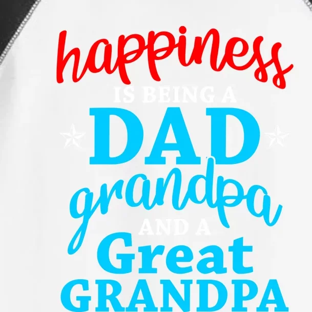 Dad Grandpa Great Grandpa Happiness Is Being A Dad Cute Gift Toddler Fine Jersey T-Shirt