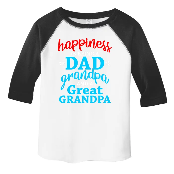 Dad Grandpa Great Grandpa Happiness Is Being A Dad Cute Gift Toddler Fine Jersey T-Shirt