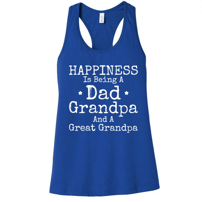 Dad Grandpa Great Grandpa Hilarious Saying Grandfather Gift Women's Racerback Tank