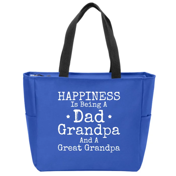 Dad Grandpa Great Grandpa Hilarious Saying Grandfather Gift Zip Tote Bag