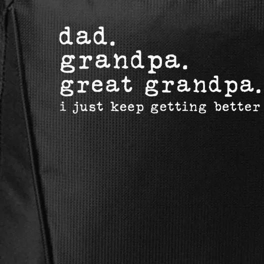 Dad Grandpa Great Grandpa Funny fathers day Great Grandpa City Backpack