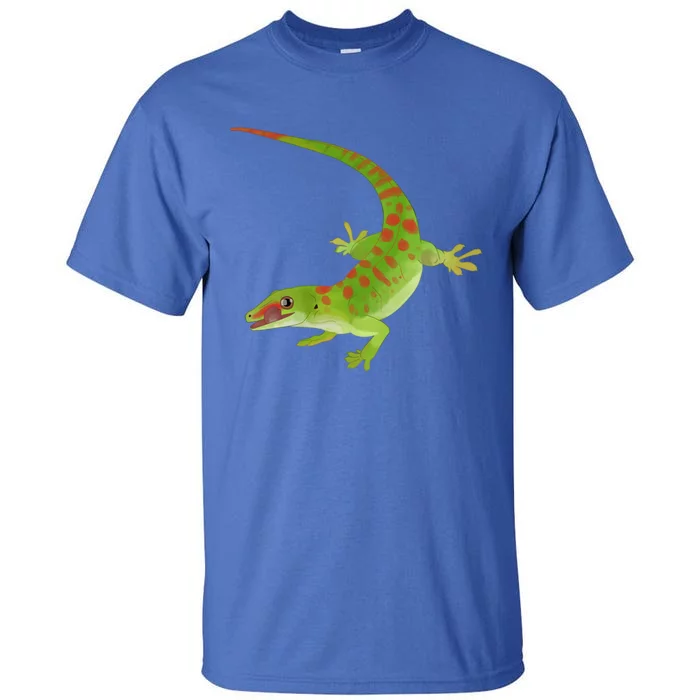 Day Gecko Green Gecko Lizard Drawing Reptile Lover Meaningful Gift Tall T-Shirt