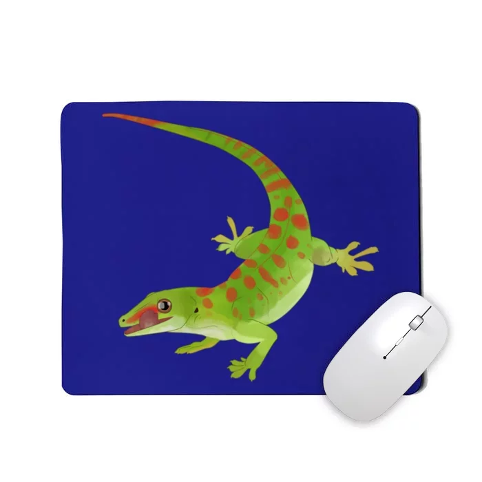 Day Gecko Green Gecko Lizard Drawing Reptile Lover Meaningful Gift Mousepad