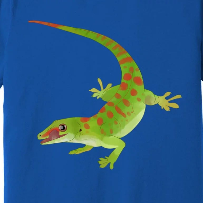 Day Gecko Green Gecko Lizard Drawing Reptile Lover Meaningful Gift Premium T-Shirt