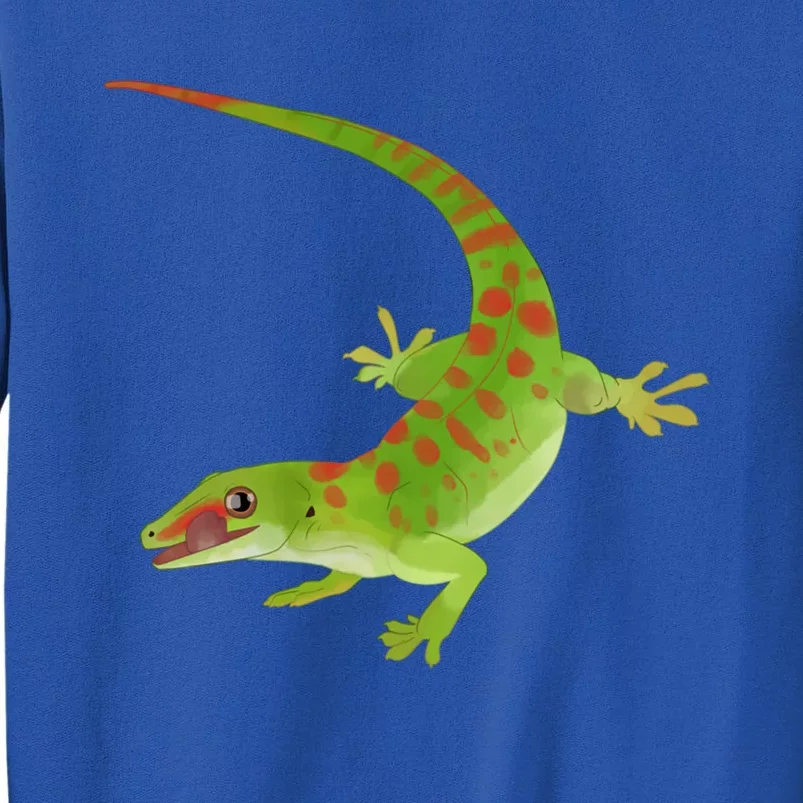 Day Gecko Green Gecko Lizard Drawing Reptile Lover Meaningful Gift Tall Sweatshirt