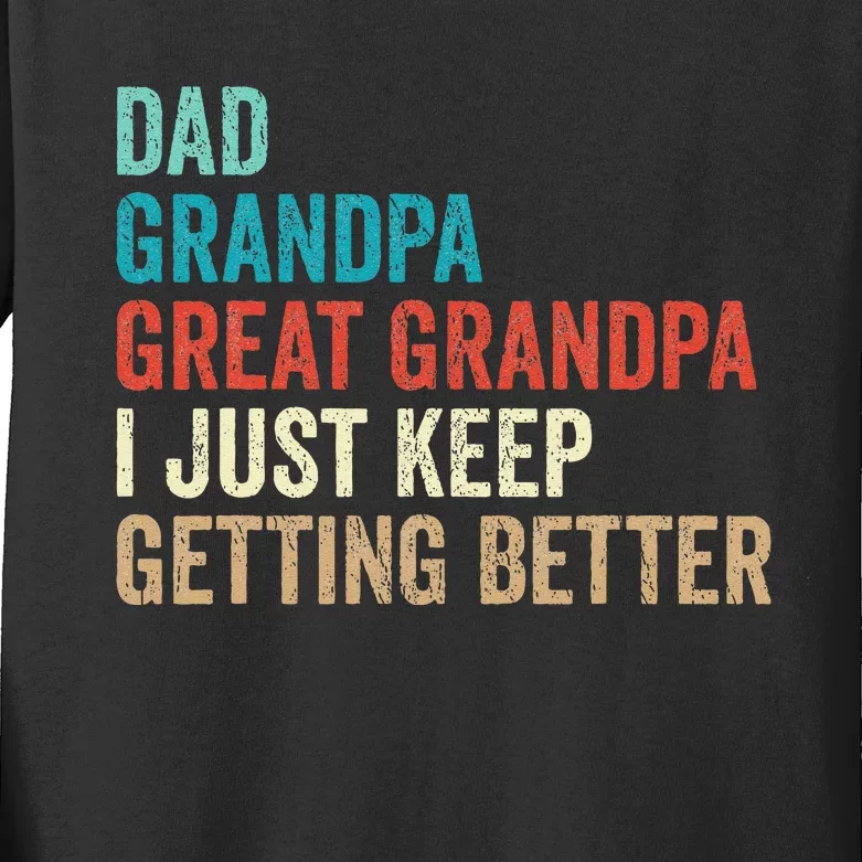 Dad Grandpa Great Grandpa Fathers Day Gift from Grand Kids Long Sleeve Shirt