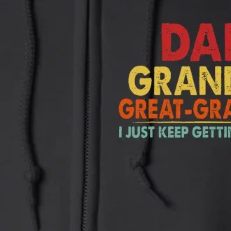 Dad Grandpa Great Grandpa From Grand Full Zip Hoodie