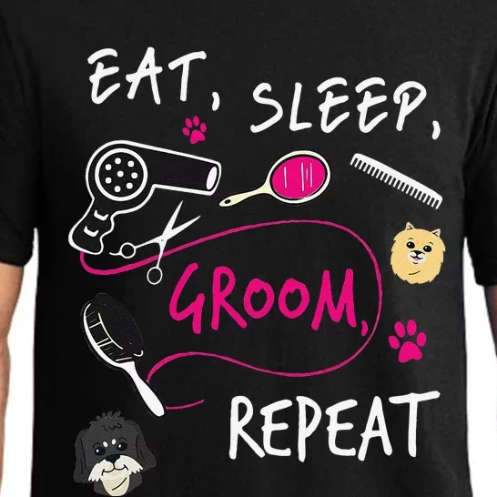 Dog Groomer Gift Funny Dog Grooming Dog Salon Pajama Set