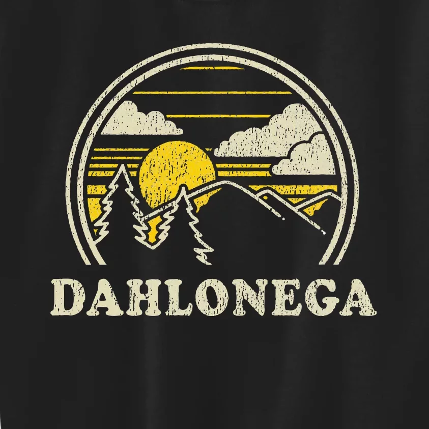 Dahlonega Georgia Ga Vintage Hiking Mountains Kids Sweatshirt