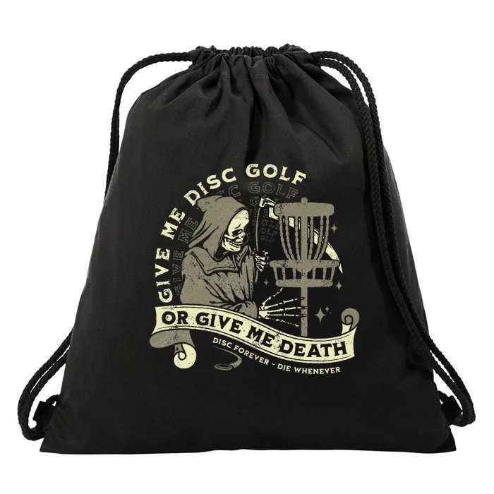 Disc Golf Give Me Disc Golf Funny Sarcastic Halloween Drawstring Bag