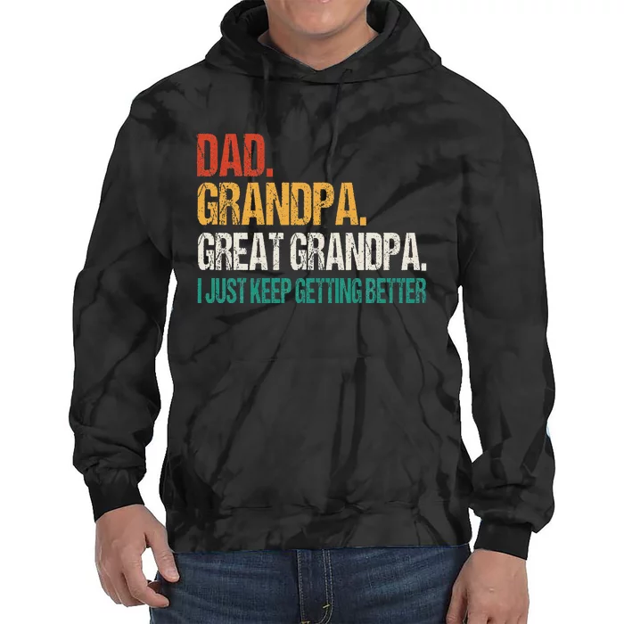 Dad Grandpa Great Grandpa Fathers Day Tie Dye Hoodie