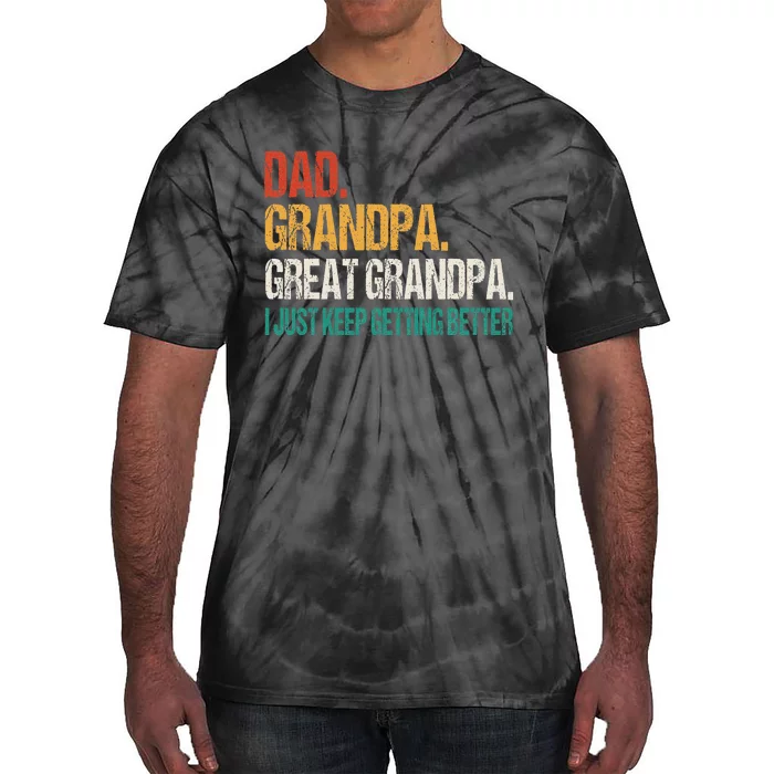 Dad Grandpa Great Grandpa Fathers Day Tie-Dye T-Shirt