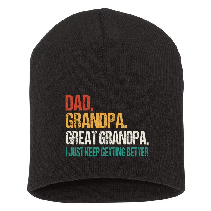 Dad Grandpa Great Grandpa Fathers Day Short Acrylic Beanie