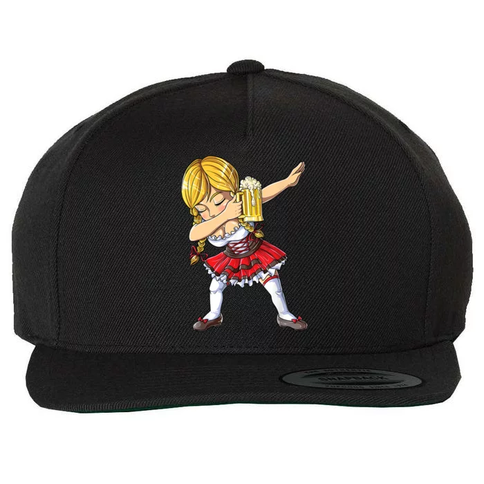 Dabbing German Girl Gift Oktoberfest Women Dirndl Beer Great Gift Wool Snapback Cap