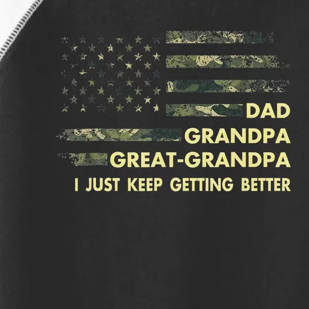 Dad Grandpa Great Grandpa Fathers Day Flag Gift Tee Toddler Fine Jersey T-Shirt