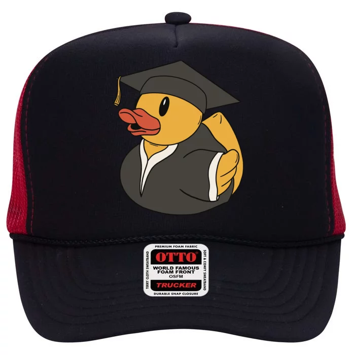 Duck Graduation Gift High Crown Mesh Trucker Hat