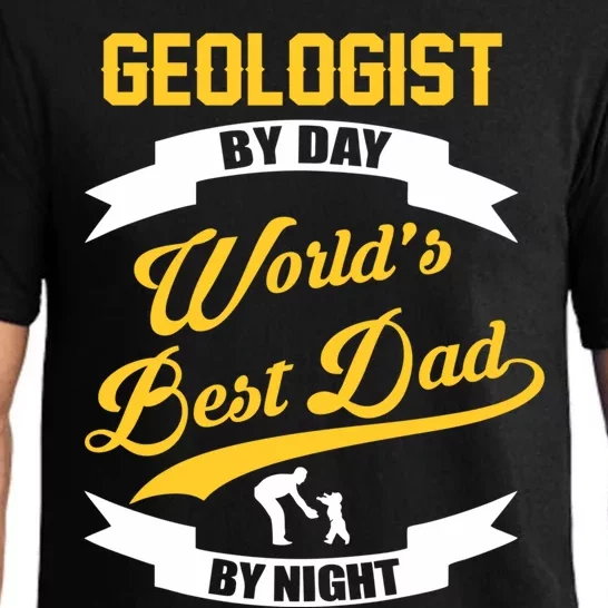 Dad Geologist Gift Geologist By Day Dad At Night Gift Pajama Set