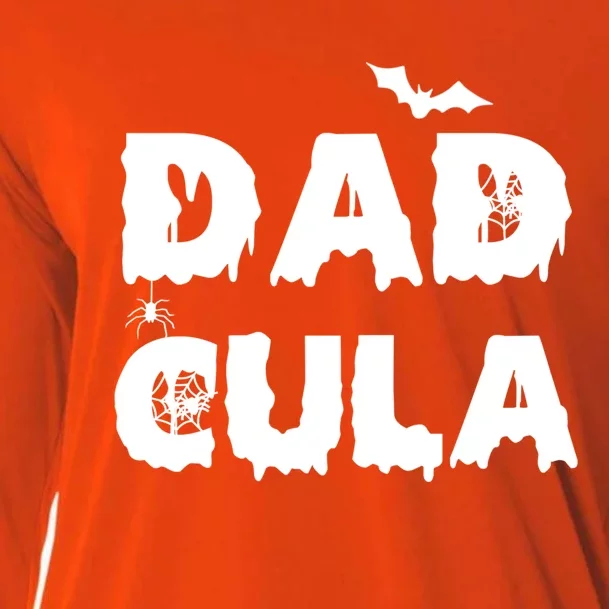 Dadcula Gift Halloween Funny Letter Print Dad Tops Gift Cooling Performance Long Sleeve Crew