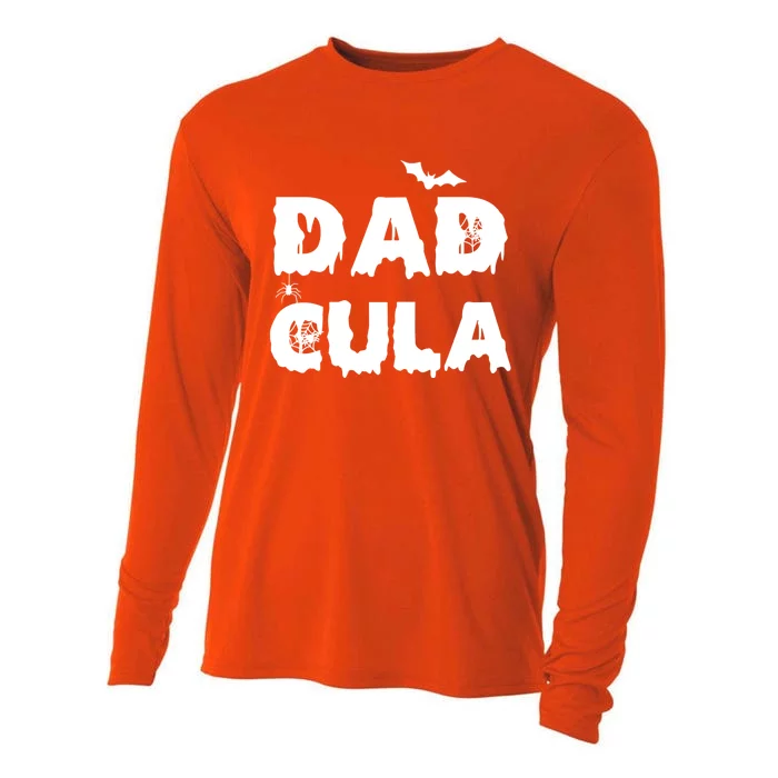 Dadcula Gift Halloween Funny Letter Print Dad Tops Gift Cooling Performance Long Sleeve Crew