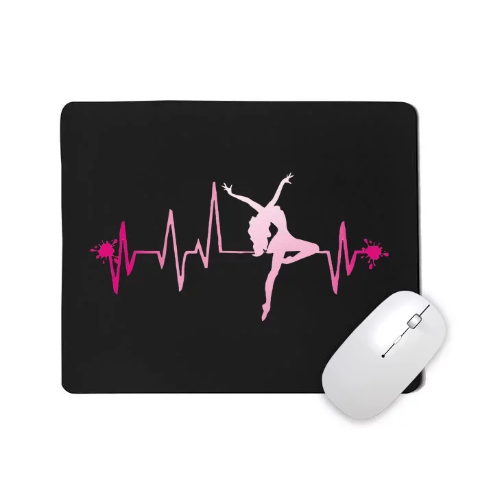 Dance Girl Heart Beat Hoodie Dancing Dancer Ballet Gift Mousepad