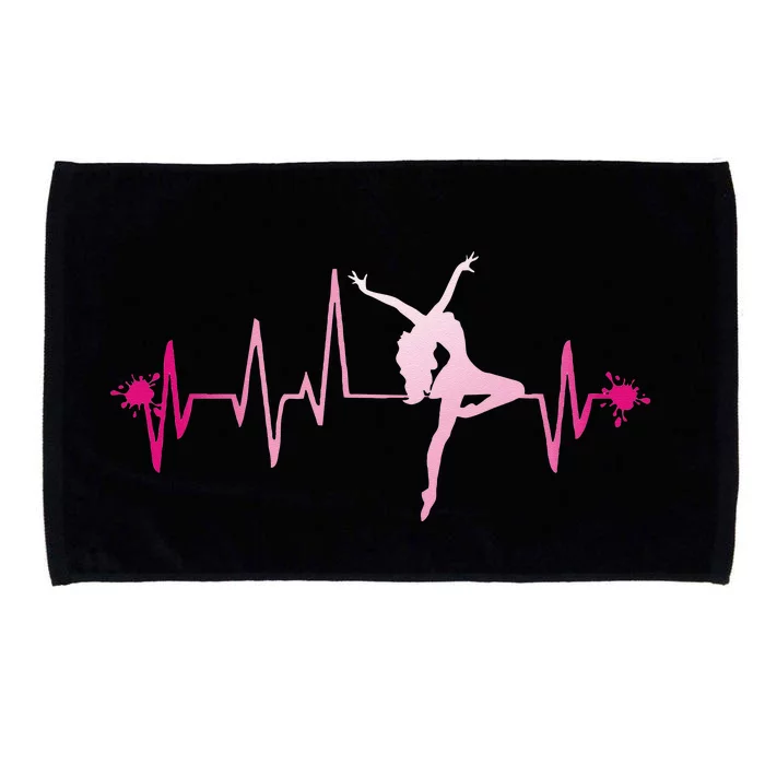 Dance Girl Heart Beat Hoodie Dancing Dancer Ballet Gift Microfiber Hand Towel