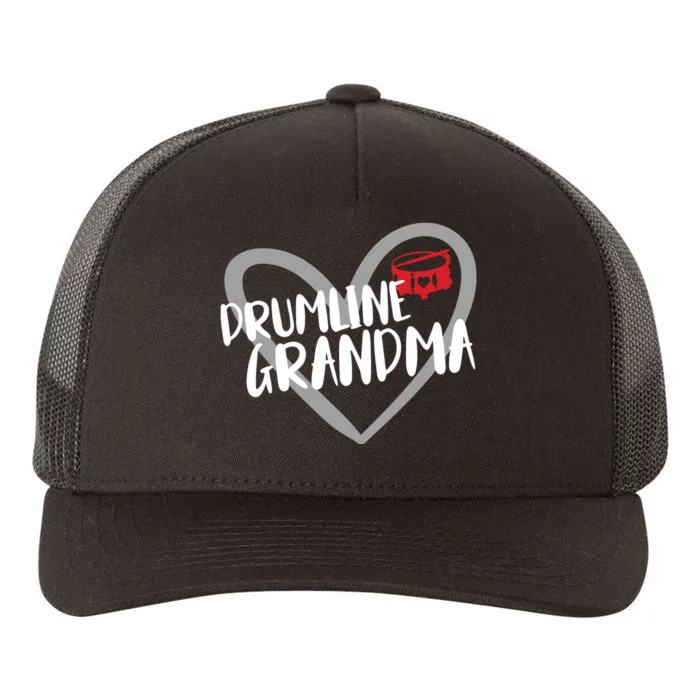 Drumline Grandma Heart Marching Band Yupoong Adult 5-Panel Trucker Hat