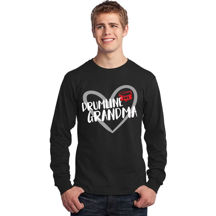 Drumline Grandma Heart Marching Band Tall Long Sleeve T-Shirt