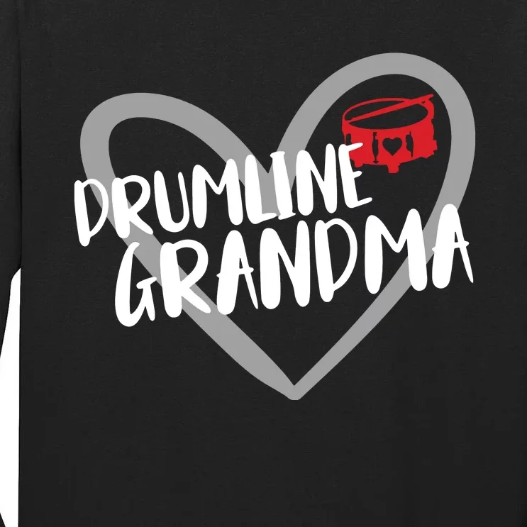 Drumline Grandma Heart Marching Band Tall Long Sleeve T-Shirt