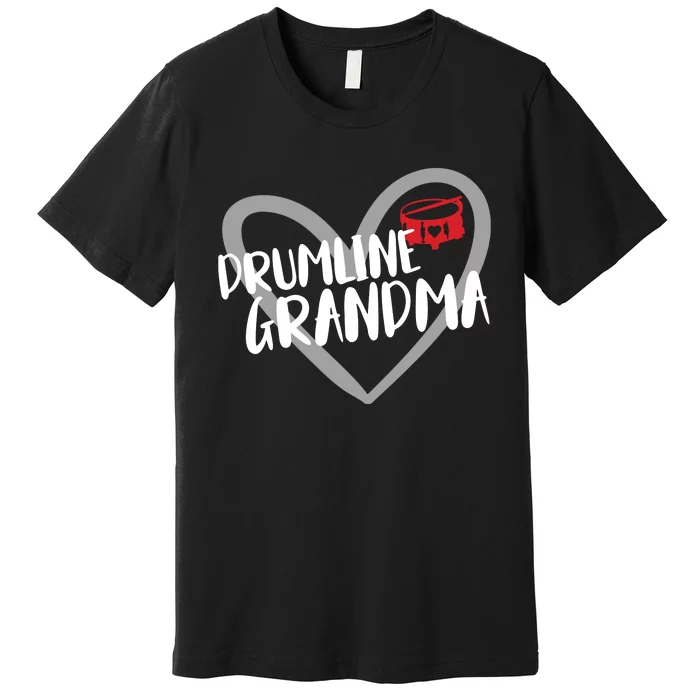 Drumline Grandma Heart Marching Band Premium T-Shirt