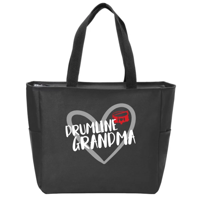 Drumline Grandma Heart Marching Band Zip Tote Bag