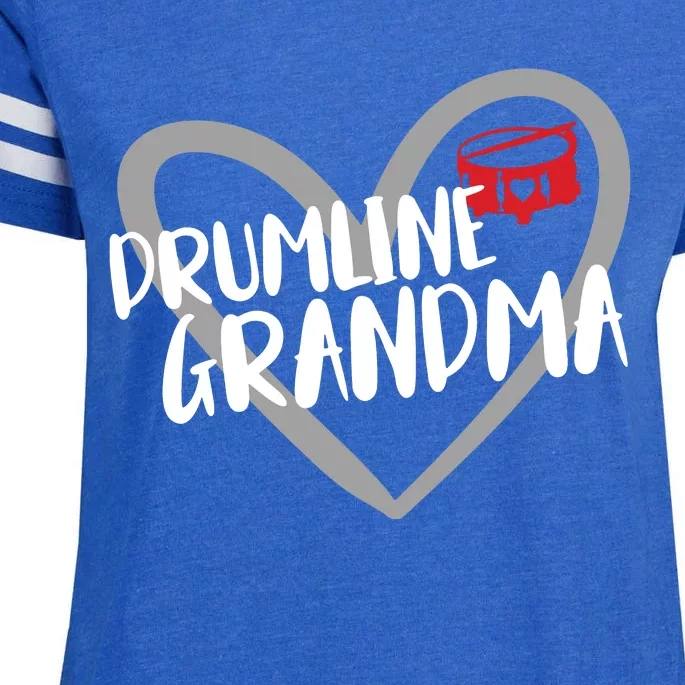 Drumline Grandma Heart Marching Band Enza Ladies Jersey Football T-Shirt