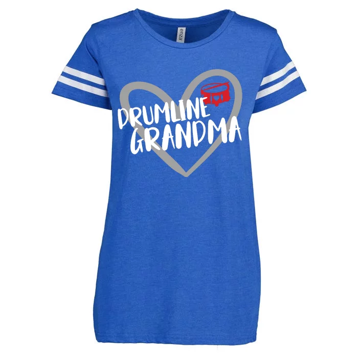 Drumline Grandma Heart Marching Band Enza Ladies Jersey Football T-Shirt